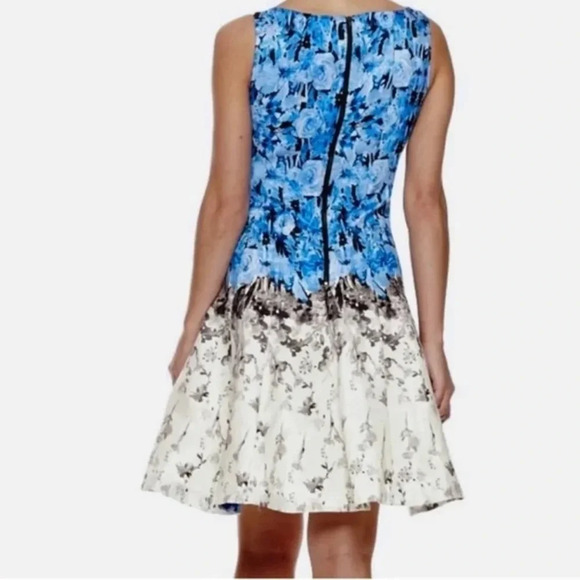 J. Taylor Floral Print Ombré Fit and Flare Dress - Picture 2 of 9